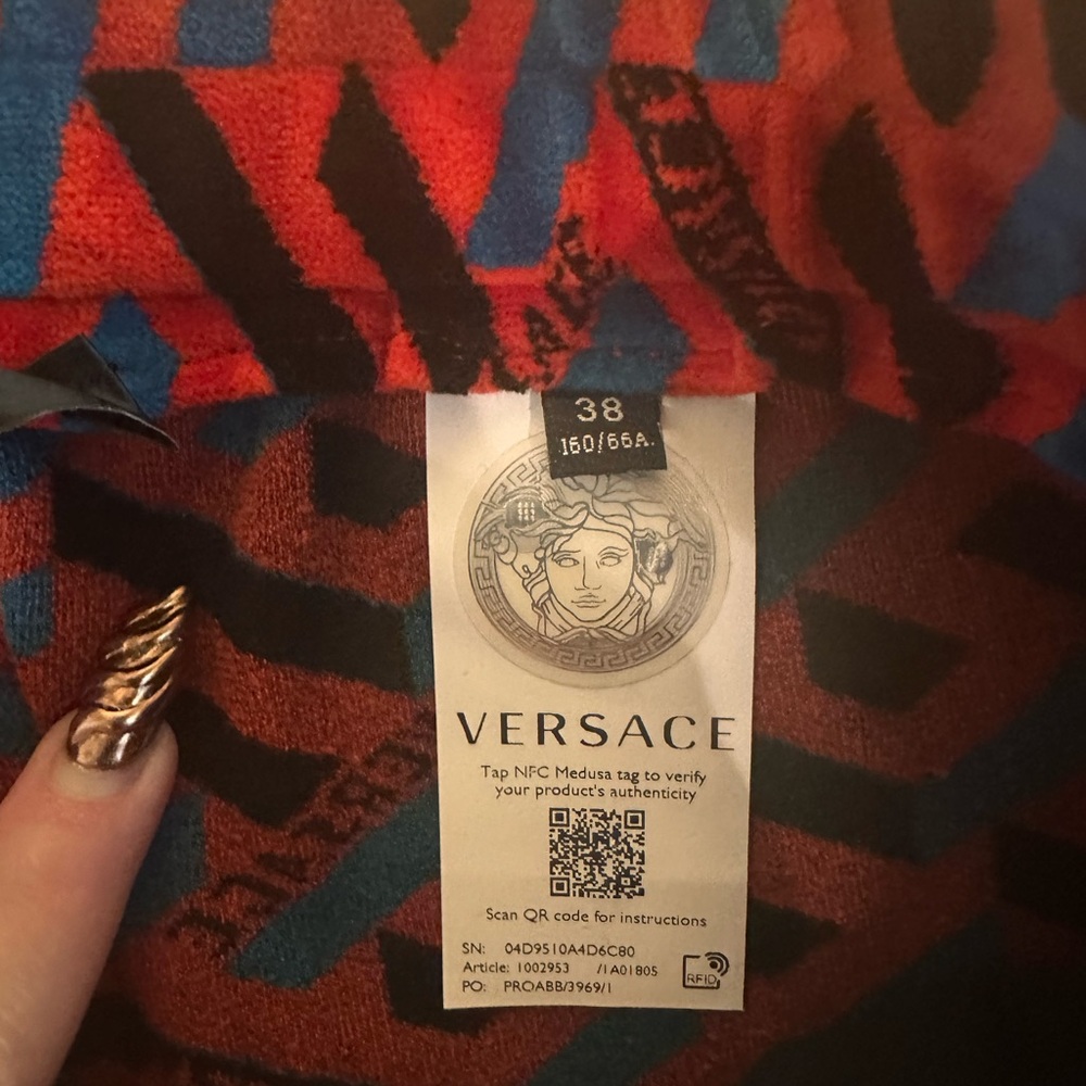 Versace Greca Red And Black Patterned Joggers, Si… - image 6